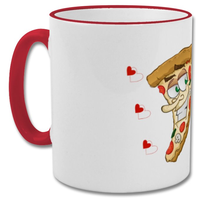 Pizza lover valentine's day mug