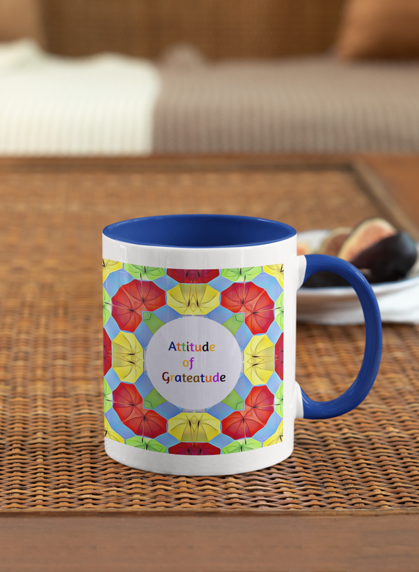Attitude of Grateatude| Blue mug