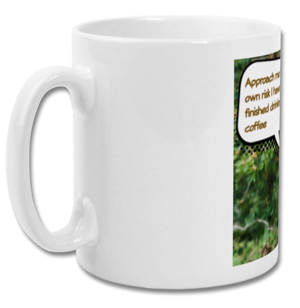 Mug| Approach me at your own risk i have not finished drinking my coffee| Bear mug