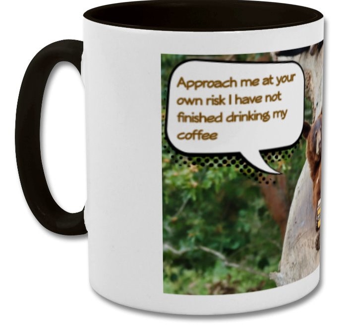 Mug| Approach me at your own risk i have not finished having my coffee|  double coloured mug