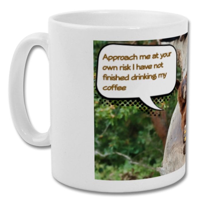 Mug| Approach me at your own risk i have not finished drinking my coffee| Bear mug