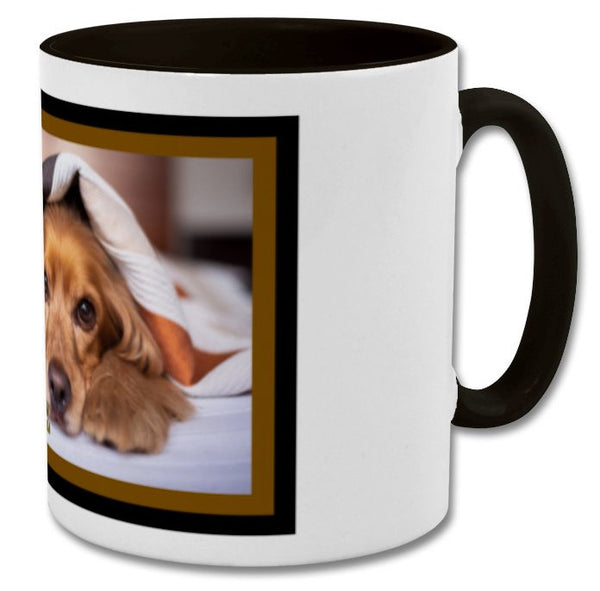 Mug| Love loyalty and honesty are valuables of pure souls| double coloured cute dog mug