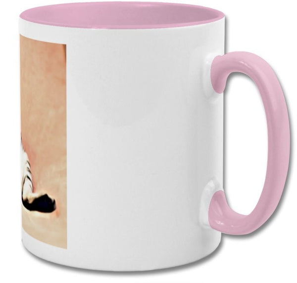 Mug| Is it friday yet?| double coloured cat mug - Pink