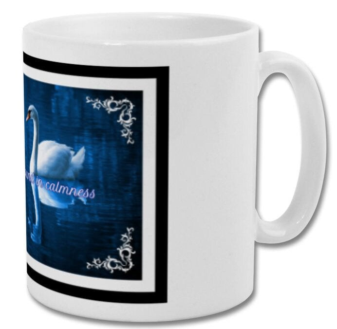 Mug| Clarity is found in calmness| Swan mug