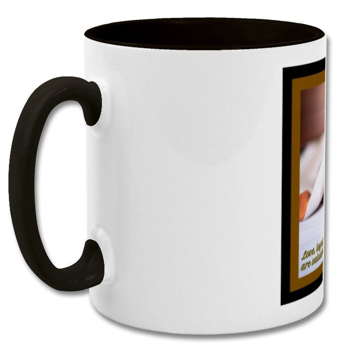 Mug| Love loyalty and honesty are valuables of pure souls| double coloured cute dog mug