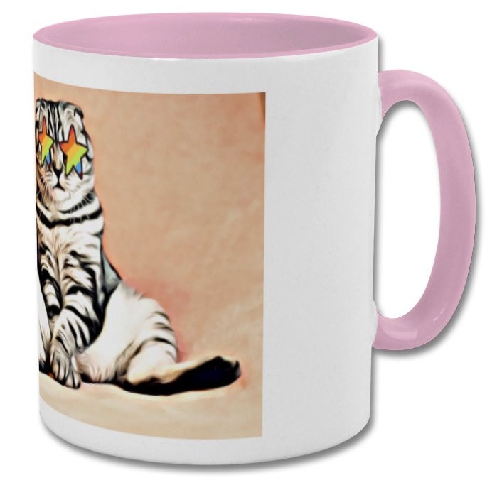 Mug| Is it friday yet?| double coloured cat mug - Pink