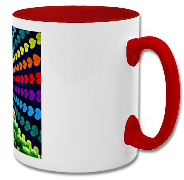 Cute Leap Frog Mug| You make my heart leap| cute leap frog valentine's day gift| double coloured mug